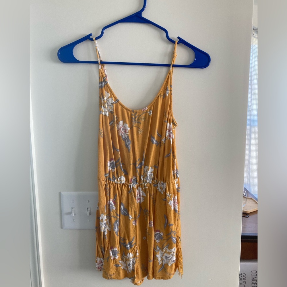 Kendall & Kylie Yellow Floral Romper